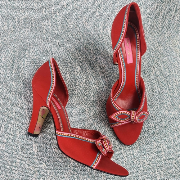 Betsey Johnson Open Toe Heels with Bow, Womens 10M - Picture 2 of 11